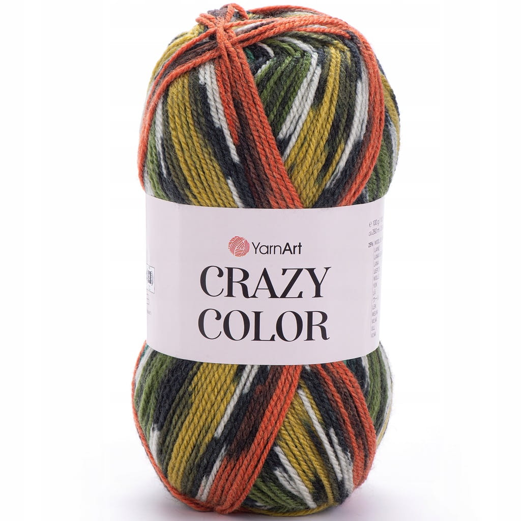 YarnArt | Crazy Color | 163 print | wielokolorowa [25% wełna / 75% akryl]