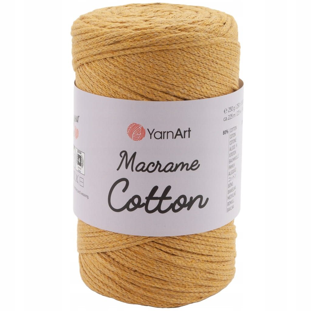 Sznurek | YarnArt | Macrame Cotton | 796 | miodowy [bawełna / poliester]