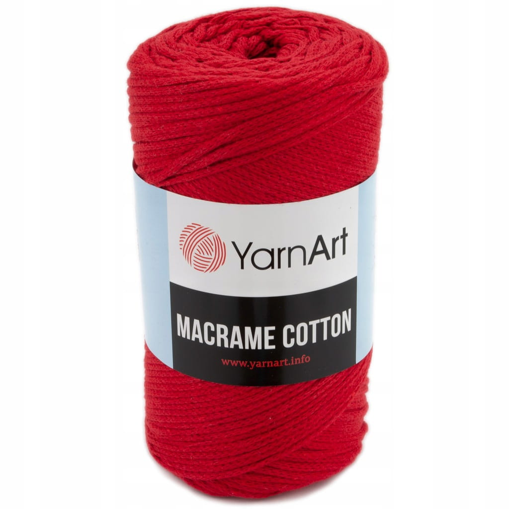 Sznurek | YarnArt | Macrame Cotton | 773 | czerwony [bawełna / poliester]