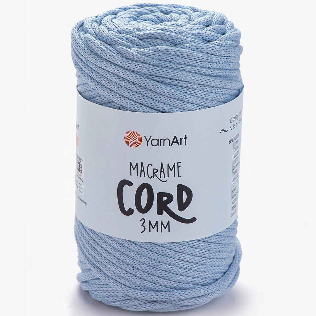 Sznurek | YarnArt | Macrame Cord 3mm | 760 | błękitny