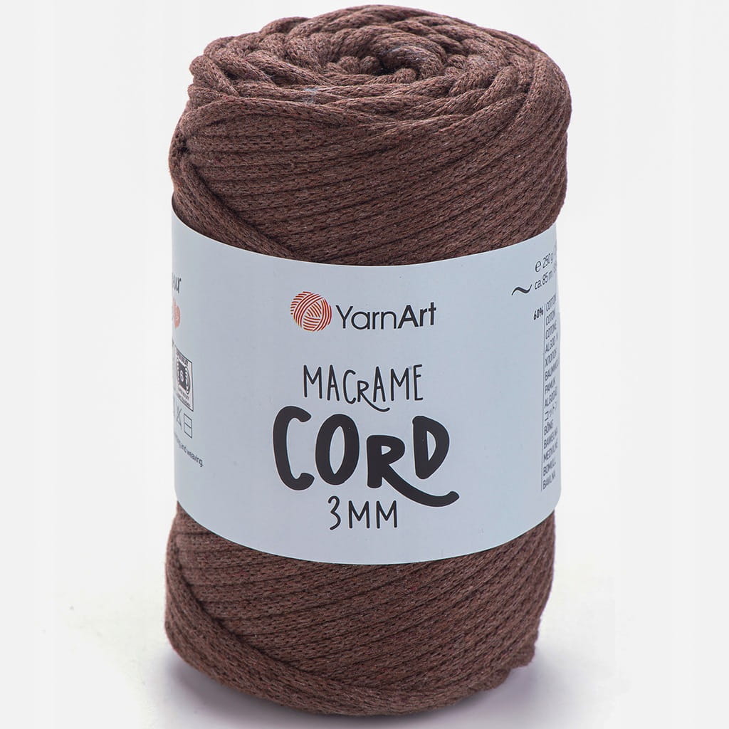 Sznurek | YarnArt | Macrame Cord 3mm | 769 | brązowy