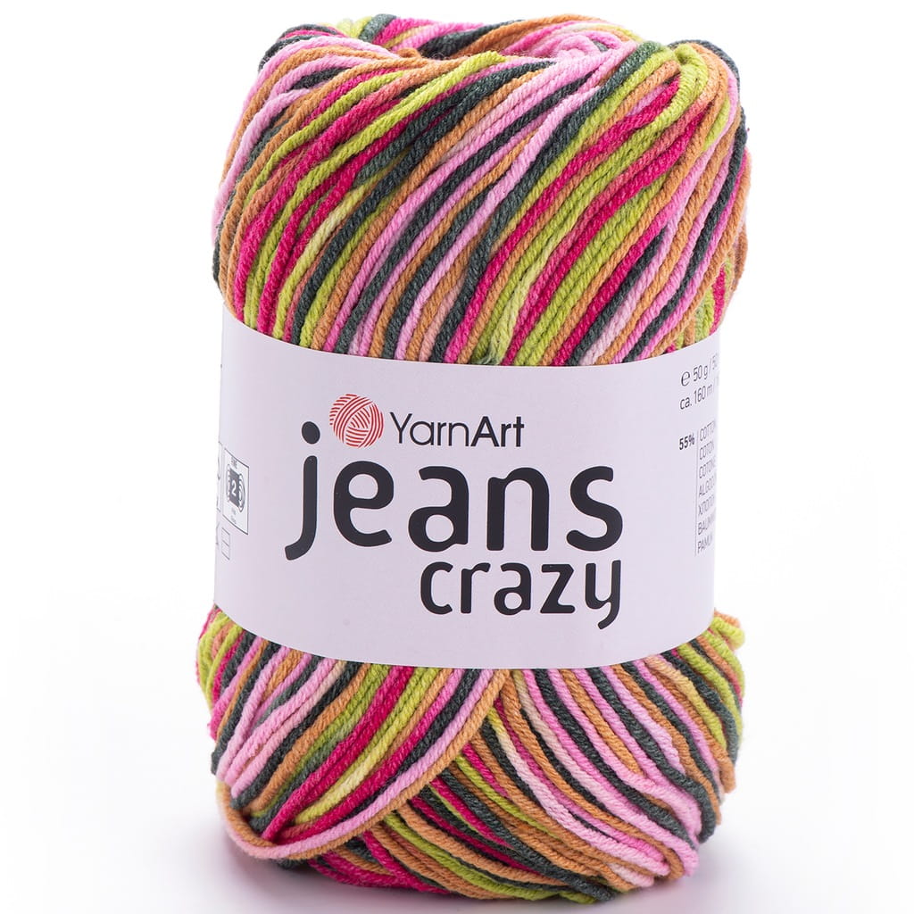 YarnArt | Jeans Crazy | 7206 | wielokolorowa [55% bawełna / 45% poliakryl]