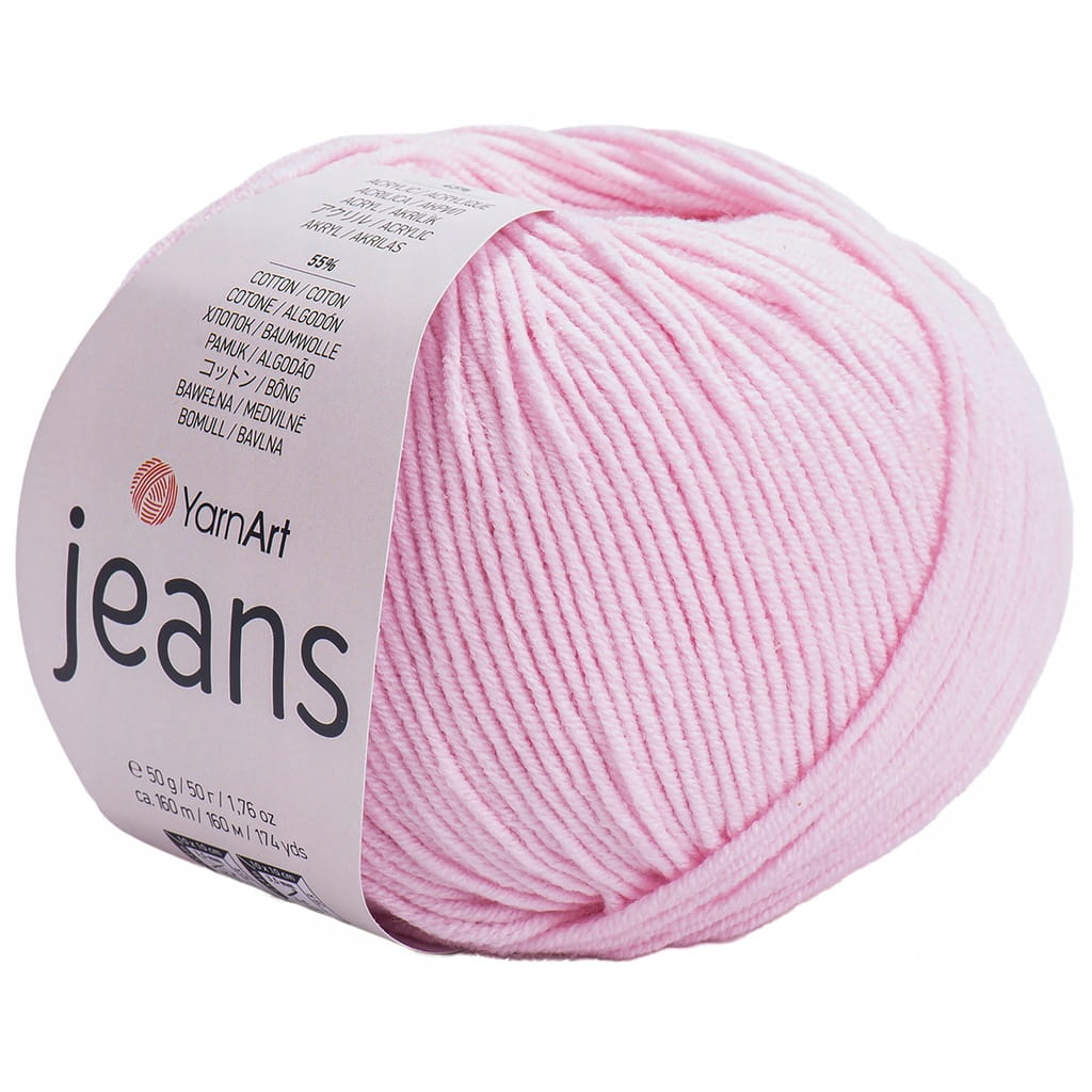 YarnArt | Jeans | 18 | pudrowy róż [55% bawełna / 45% poliakryl]