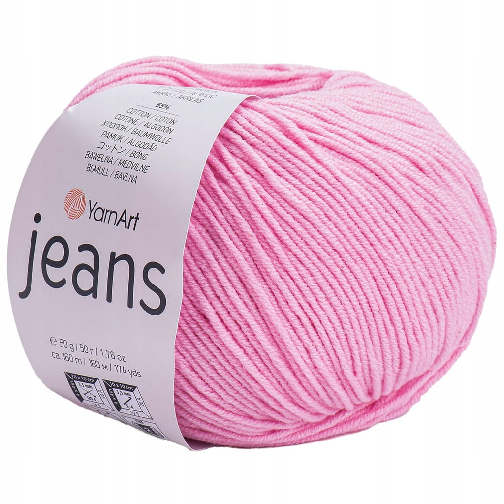 YarnArt | Jeans | 36 | różowy [55% bawełna / 45% poliakryl]