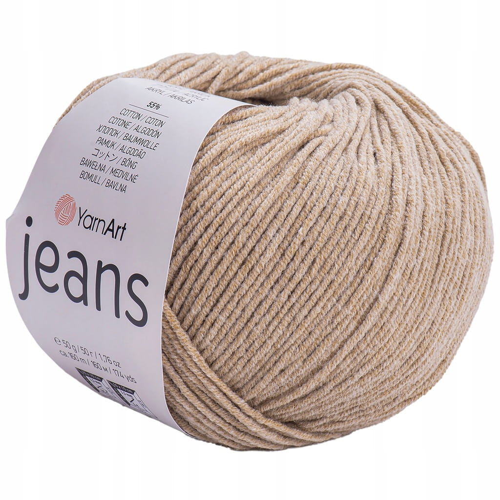 YarnArt | Jeans | 48 | irchowo-szary [55% bawełna / 45% poliakryl]