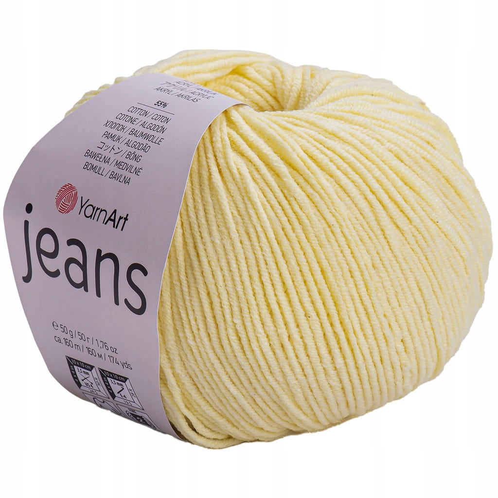 YarnArt | Jeans | 67 | żółty cytrynowy [55% bawełna / 45% poliakryl]