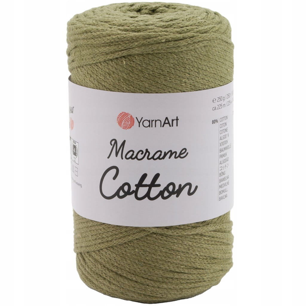 Sznurek | YarnArt | Macrame Cotton | 793 | oliwka [bawełna / poliester]