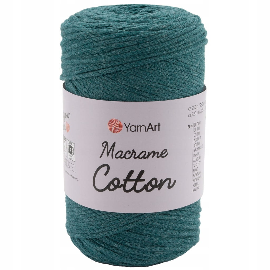 Sznurek | YarnArt | Macrame Cotton | 795 | morska zieleń