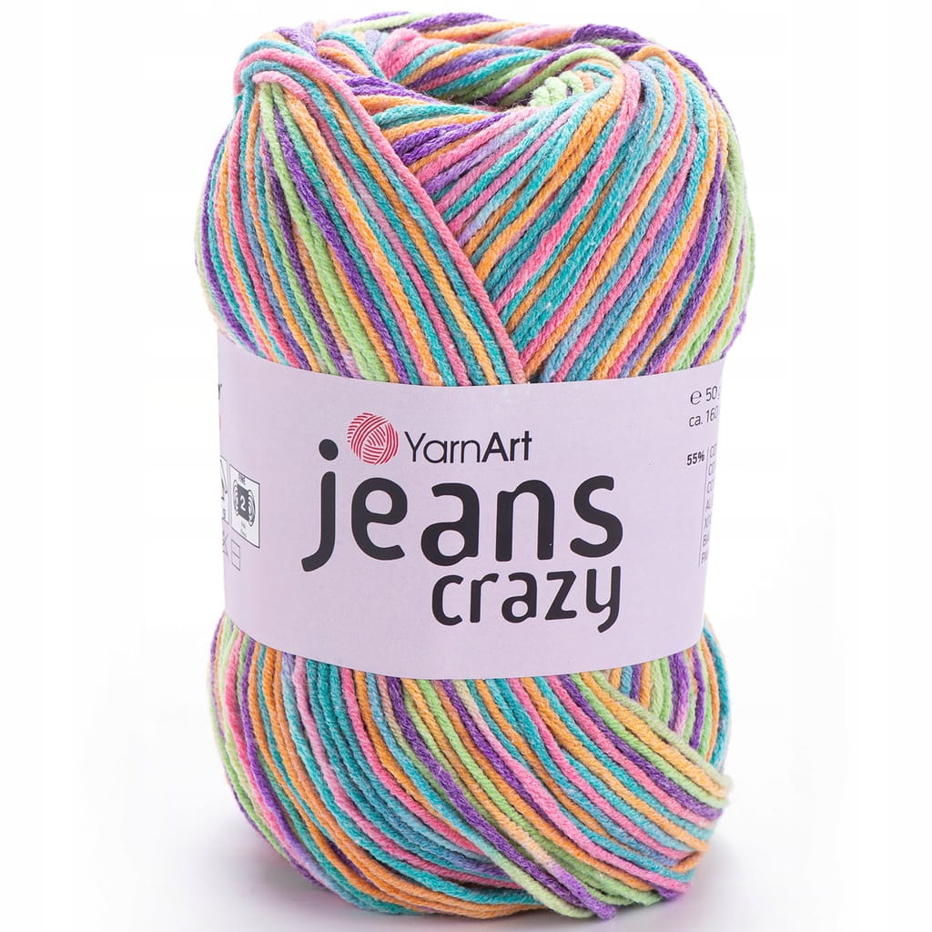YarnArt | Jeans Crazy | 8215 | wielokolorowa [55% bawełna / 45% poliakryl]