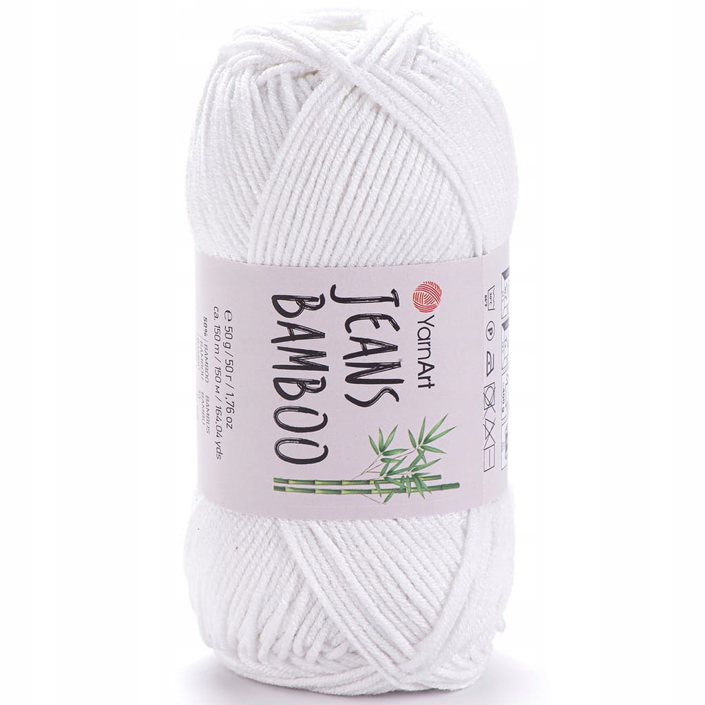 YarnArt | Jeans Bamboo | 101 | biały [50% bambus / 50% poliakryl]