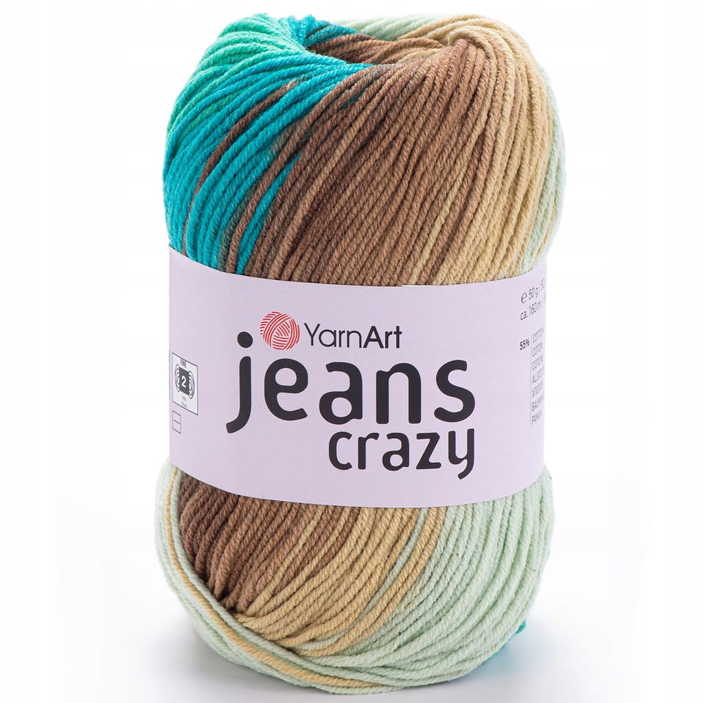 YarnArt | Jeans Crazy | 8216 | wielokolorowa [55% bawełna / 45% poliakryl]