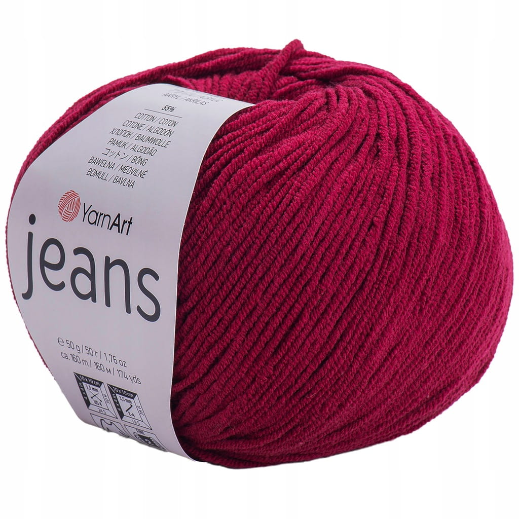 YarnArt | Jeans | 66 | bordowy [55% bawełna / 45% poliakryl]