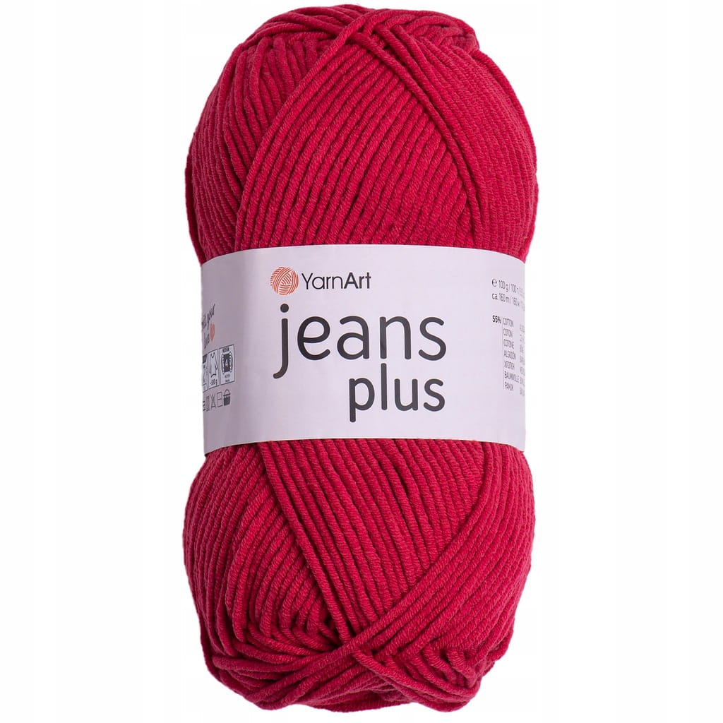 YarnArt | Jeans Plus | 51 | rubinowy