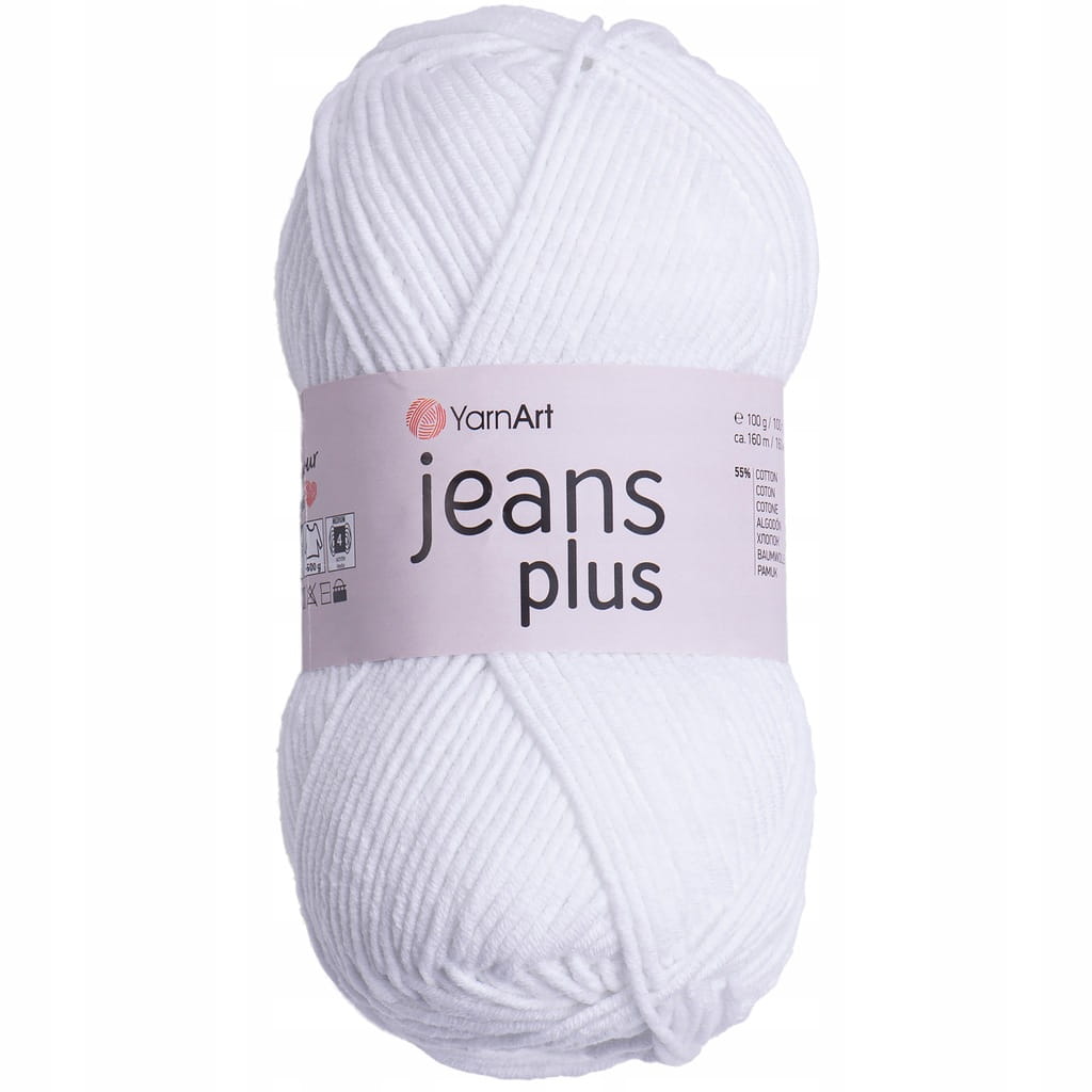 YarnArt | Jeans Plus | 62 | śnieżnobiały
