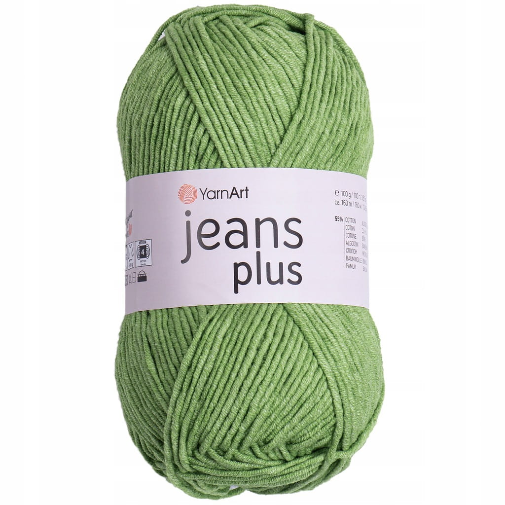 YarnArt | Jeans Plus | 69 | zielony trawiasty