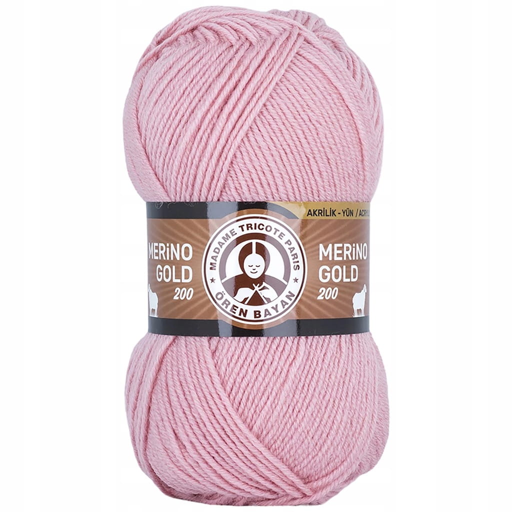 Madame Tricote Paris | Merino Gold 200 | 001 | pudrowy róż