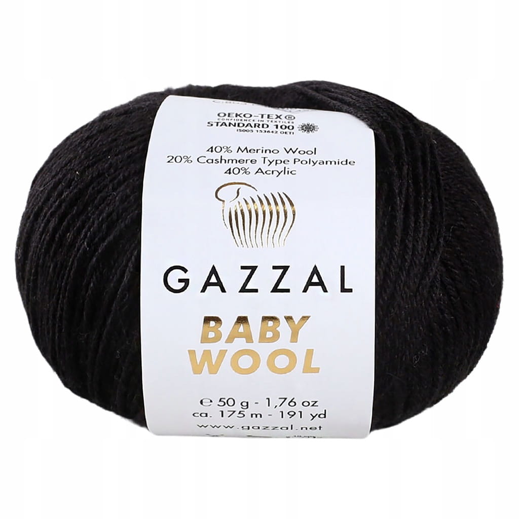 Gazzal | Baby Wool | 803 | czarny